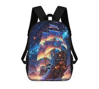 sinyumoney Starbound Galleon Voyage Beyond The Sky Mochila Escolar Infantil Impresa En 3D, Mochila Informal De Moda Para Niños, Mochila De Viaje De Alta Capacidad Para Libros Para Niños 17inch