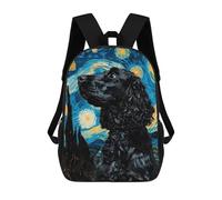 sinyumoney Starry Cocker Spaniel Mochilas Escolares Mochila Escolar Ligera Mochila De Día Mochila Para Libros Para La Universidad Para Hombres/mujeres 17inch