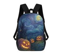sinyumoney Starry Halloween Night Painting Mochilas Infantiles Impresas En 3D, Mochilas De Moda Informales, Mochilas De Viaje Bonitas, Mochilas Informales Para Exteriores Para Niños Y Niñas 17inch