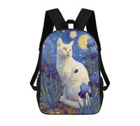 sinyumoney Starry Night Cat Art Print -7 Mochilas Infantiles Mochila Escolar Impresa En 3D Para Niños Mochilas De Viaje Bolsas Para Libros Para Niños 17inch Mochila Escolar