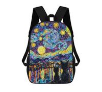 sinyumoney Starry Night Cats -19 Mochila Escolar Ligera Para Aeropuerto, Estudiantes Universitarios, Mochila Para Niños/niñas/adolescentes 17inch