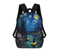sinyumoney Starry Night Cats on Toast Mochila Infantil, Mochila Escolar Infantil, Mochilas Escolares Impresas En 3D Para Niños Y Estudiantes Adolescentes 17inch