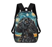 sinyumoney Starry Night Cocker Spaniel Art Print -2 Mochila Escolar De 17 Pulgadas Impresa En 3D Mochilas Infantiles Mochila Genial Impresa En 3D Para Niños De Primaria Y Secundaria