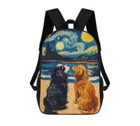 sinyumoney Starry Night Dogs Mochila Escolar Para Trabajo, Negocios, Universidad, Escuela Para Hombres/mujeres 17inch