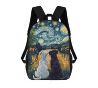sinyumoney Starry Night Dogs Mochila Mochila Informal Mochila De Día Escuela Trabajo Viajes Bolsa Para Hombres/Mujeres 17inch