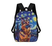 sinyumoney Starry Night German Dog Mochila Escolar Para El Trabajo, Negocios, Universidad Y Escuela Para Niñas Y Adolescentes 17inch