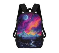 sinyumoney Starry Night in The Tetons Mochila, Mochila Infantil, Mochila Escolar Para Estudiantes, Mochila Para Libros, Mochila Escolar Impresa En 3D Para Niños Y Niñas 17inch