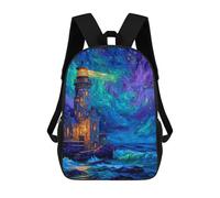 sinyumoney Starry Night Lighthouse Mochila De Negocios Para Portátil, Mochila Unisex Informal Para Niñas, Niños Y Adolescentes 17inch