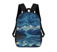 sinyumoney Starry Night Mountain Reflections -6 Mochila Escolar, Mochila De Día, Mochila De Negocios, Mochila Impermeable Para Libros Para Niñas, Niños Y Adolescentes 17inch