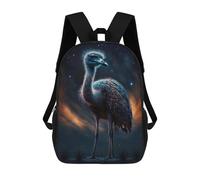 sinyumoney Starry Night Ostrich Mochila Escolar Infantil De 17 Pulgadas Con Estampado 3D De Películas De Anime Para Niños, Mochila De Viaje, Mochila Escolar Infantil