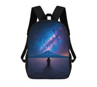 sinyumoney Starry Night Over Fuji Mochilas Impresas En 3D Para Niños 17inch Mochilas De Moda Informales Para El Día A Día, Bolsas De Viaje, Mochilas Informales Para Exteriores Para Niños Y Niñas