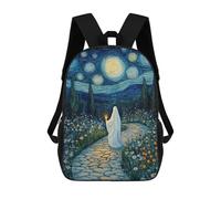 sinyumoney Starry Night Pathway with Ghostly Figure Mochila Escolar, Bolso De Negocios, Bolso Para Portátil Duradero Para Campus, Actividades Al Aire Libre, Viajes Y Deportes 17inch