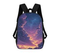 sinyumoney Starry Night Sky with Clouds Mochila Escolar Resistente Al Agua, Mochila De Viaje, Bolsa Para Computadora - Perfecta Para Viajes, Trabajo Y Uso Diario 17inch