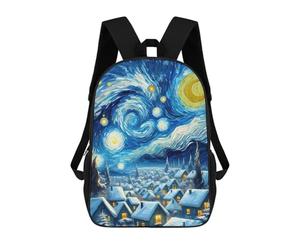 sinyumoney Starry Night Winter Santa Mochilas Mochilas Infantiles Mochila Escolar Mochila Escolar Infantil Impresa En 3D Mochilas De Viaje De Moda Para Niños De Primaria Y Secundaria 17inch