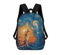 sinyumoney Starry Night with Dog Mochila Escolar Ligera Para Aeropuerto Y Universidad Para Estudiantes. Mochila Para La Escuela/trabajo/viajes 17inch