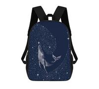sinyumoney Starry Whale Mochilas Impresas En 3D Para Niños, Mochila Escolar, Mochila Informal Para Exteriores, Mochila Informal De Moda Para Niños, Lindas Bolsas De Viaje 17inch