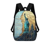 sinyumoney Statue of Liberty Art Print 17inch Mochila Escolar Impresa En 3D Para Niños, Mochila Escolar Informal De Moda, Mochilas De Viaje Para Niños Y Estudiantes.
