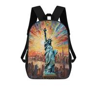 sinyumoney Statue of Liberty Mochila Infantil, Mochila Escolar Para Niños, Mochila Escolar Infantil Con Estampado 3D De Dibujos Animados, Mochila De Gran Capacidad Para Niños Y Niñas 17inch