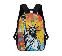 sinyumoney Statue of Liberty Punk Mochila Escolar Impresa En 3D Para Niños, Mochila Escolar, Mochilas De Viaje, Bolso Informal De Moda Para Niños Y Estudiantes 17inch