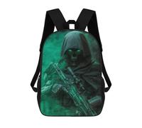sinyumoney Stealth Assassin with Green Glowing Eyes Mochila Escolar De Moda, Mochila Para Material Escolar, Mochila Impermeable Informal Para Hombres/mujeres 17inch