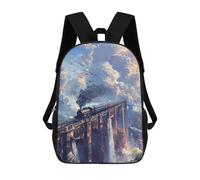 sinyumoney Steam Train Adventure Mochila Escolar Infantil De 17 Pulgadas Con Estampado 3D, Mochila Moderna Para Niños, Mochilas De Viaje, Bolsas Para Libros, Mochila Escolar Infantil