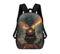 sinyumoney Steam Train Through Forest Mochila Escolar Impresa En 3D 17inch Mochilas De Moda Para Niños, Mochilas Escolares Para Niños De Primaria Y Secundaria