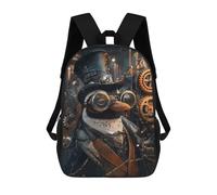 sinyumoney Steampunk Animal Penguin Mochila Escolar Ligera Para El Colegio, Mochila Escolar De Día, Mochila Para Libros Para Hombres, Mujeres Y Adolescentes 17inch
