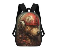 sinyumoney Steampunk Bear Portrait Mochila Mochila Informal Para El Día A Día, Para La Escuela, El Trabajo, Viajes, Camping, Aventuras Al Aire Libre Y Viajes Diarios 17inch