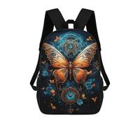 sinyumoney Steampunk Butterfly Art Print-1 Mochila Escolar Impresa En 3D 17inch Mochila Escolar Infantil Mochilas De Viaje Mochila Informal De Moda Para Niños Y Estudiantes
