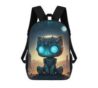 sinyumoney Steampunk Cat in Desert Night Mochilas Mochilas Infantiles Mochila Escolar Mochila Escolar Infantil Impresa En 3D Mochilas De Viaje De Moda Para Niños De Primaria Y Secundaria 17inch