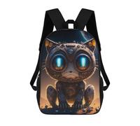sinyumoney Steampunk Cat in Space-1 Mochila Escolar Infantil De Moda Informal Mochilas Infantiles Impresas En 3D Mochila Grande Para Niño 17inch