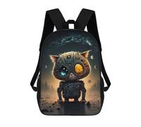 sinyumoney Steampunk Cat in Space-5 Mochila Infantil Para Niñas, Mochila Escolar 3D, Mochila Para Niños Pequeños, Mochila Informal De Día, Mochila Escolar De Moda 17inch