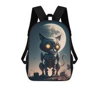 sinyumoney Steampunk Cat Moon Night Mochila Escolar Mochila Para Niños Impresa En 3D Mochilas Infantiles Para Niños Y Niñas Mochilas Escolares Mochilas De Viaje Para Niños 17inch
