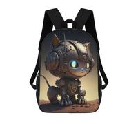 sinyumoney Steampunk Cat Robot-2 Mochila, Mochila Escolar Impresa En 3D, Bolsa Para El Almuerzo Escolar, Mochila De Viaje, Mochila Para Amigos, Mochila Escolar Para Niñas Y Niños 17inch