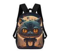 sinyumoney Steampunk Cat with Big Eyes Mochilas Infantiles Mochila Escolar Mochila Impresa En 3D Para Niños Mochilas De Viaje Bolsas Para Libros Mochila Escolar Para Niños 17inch