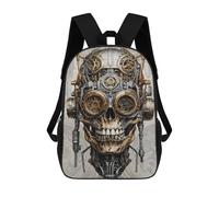 sinyumoney Steampunk Cogs Skull Gear Mochila Ronaldo, Mochila Infantil, Mochila Escolar Para Estudiantes, Mochila Para Libros, Mochila Escolar Impresa En 3D Para Niños Y Niñas, 17inch