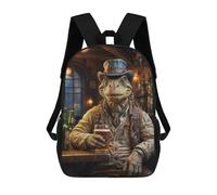 sinyumoney Steampunk Craft Beer Dino Mochila Escolar Grande Resistente Al Agua Para Portátil Para Niños/niñas/adolescentes 17inch