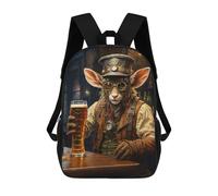 sinyumoney Steampunk Craft Beer Faun Mochila Escolar Impermeable Para Ordenador Portátil Para Adolescentes, Chicas, Chicos, Mujeres Y Hombres 17inch
