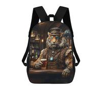 sinyumoney Steampunk Craft Beer Tiger Mochila Escolar Ligera Para El Colegio, Mochila Escolar De Día, Mochila Para Libros Para La Universidad Para Niñas, Adolescentes 17inch