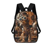 sinyumoney Steampunk Dog Cocker Mochilas Para Niños Mochila Escolar Mochila Escolar Impresa En 3D Para Niños Estudiantes De Primaria Y Secundaria 17inch