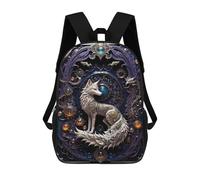 sinyumoney Steampunk Fox Art Deco Mochila Escolar Para Niños De 17 Pulgadas, Mochila Informal De Viaje Para Niños Y Niñas, Mochila De Gran Capacidad Para El Día A Día 17inch
