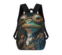 sinyumoney Steampunk Frog Mochila Grande Para Portátil Resistente Al Agua Para El Campus, Viajes Al Aire Libre Y Deportes 17inch