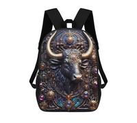 sinyumoney Steampunk Mighty Bull Mochila Escolar Infantil Impresa En 3D 17inch Mochilas Escolares Para Niños, Estilo Casual Y Moderno, Mochilas De Viaje De Alta Capacidad