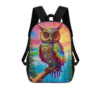 sinyumoney Steampunk Owl Artwork-3 Mochilas Informales Para Niños, Mochila Escolar Para Adolescentes, Niñas Y Niños, Mochilas Para Libros 17inch