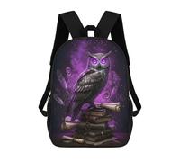 sinyumoney Steampunk Owl on Books with Magic Mochila Escolar Infantil Impresa En 3D Para Niños, Mochilas De Viaje, Bolsas Para Libros, Mochila Escolar Infantil 17inch