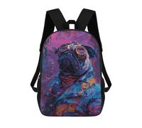 sinyumoney Steampunk Pug Art Print-1 Mochila Escolar Infantil De 17 Pulgadas Con Estampado 3D De Películas De Anime Para Niños, Mochila De Viaje, Mochila Escolar Infantil