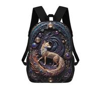 sinyumoney Steampunk Red Fox Art Deco Mochila Escolar Ligera Para Aeropuerto, Estudiantes Universitarios, Mochila Para Hombres, Mujeres Y Adolescentes 17inch