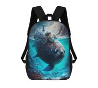 sinyumoney Steampunk Seal Submarine Mochila Escolar Para Niñas Y Niños, Mochilas De Gran Capacidad, Mochilas Ligeras Para Niños Y Estudiantes 17inch