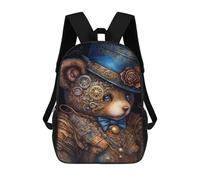 sinyumoney Steampunk Teddy Bear Art Print Mochila Escolar/para Ordenador Portátil Para Colegio/trabajo/viajes Para Camping, Aventuras Al Aire Libre Y Viajes Diarios 17inch