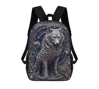 sinyumoney Steampunk White Wolf Mochila Escolar, Mochila De Negocios Para Portátil, Mochila Informal Unisex Para Hombres, Mujeres Y Adolescentes 17inch
